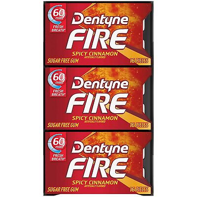 DENTYNE Fire Spicy Cinnamon Ice Artic Chill Spearmint Peppermint Chewing Gums $15.29