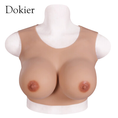 Round Neck Silicone Breast Forms Breastplate Fake Boobs C F Cup For Crossdresser $69.99