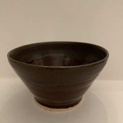 #ad Decorative Brown Pottery Bowl 5.5” Tall amp; 3.25” Deep $10.95