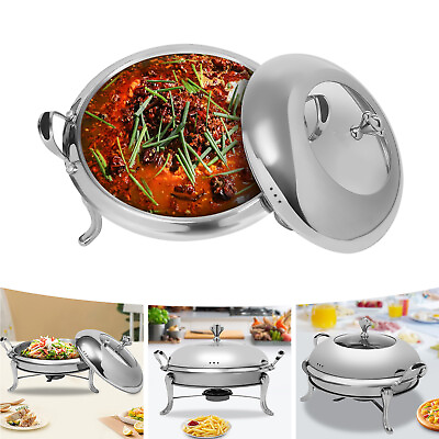 #ad Round Chafing Dish Set 2.5L Stainless Steel Buffet Chafers Food Warmer 26cm NEW $36.91
