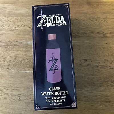 #ad Legend of Zelda Nintendo Breath of the Wild Glass Water Bottle $18.49