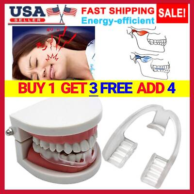 #ad #ad 4pcs Dental Mouth Guard Bruxism TMJ Night Teeth Tooth Grinding Sleep Aid US $8.29
