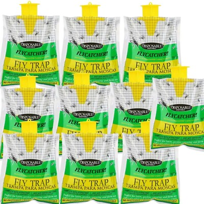 #ad 10 pack Outdoor Fly Traps Disposable Hanging Outdoor $27.99