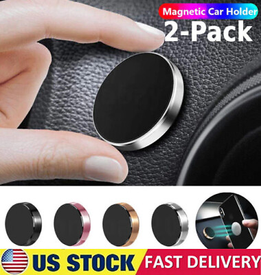 2 Pack Magnetic Universal Car Mount Holder For Cell Phone Samsung Galaxy iPhone $4.98