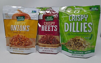 Fresh Gourmet Crispy Variety Bundle ONIONS BEETS DILLIES 3.5 Ounce Pack of 3 $20.99
