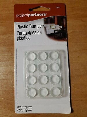 Project Partners Plastic Bumpers 12 pack Diy guard against wooden floors $3.49