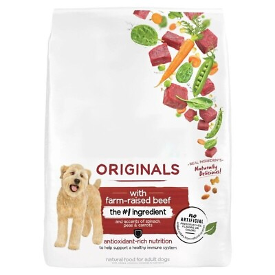 #ad Dry Dog Food for Adult Dogs Originals High Protein Farm Raised Real Beef 14 lb $15.43