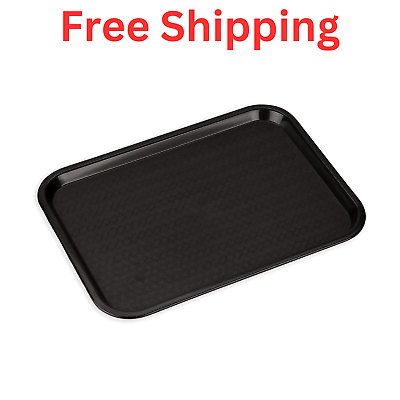 #ad Carlisle FoodService Products Cafe Plastic Fast Food Tray 14quot; x 18quot; Black $8.23