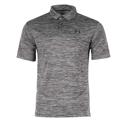 New Mens Under Armour Muscle Golf Polo Shirt Top Playoff Athletic Black Navy $29.99