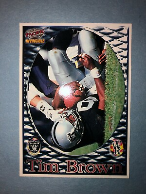1997 PACIFIC INVINCIBLE SMASH MOUTH FOOTBALL CARD TIM BROWN #81 LA RAIDERS NFL $3.39