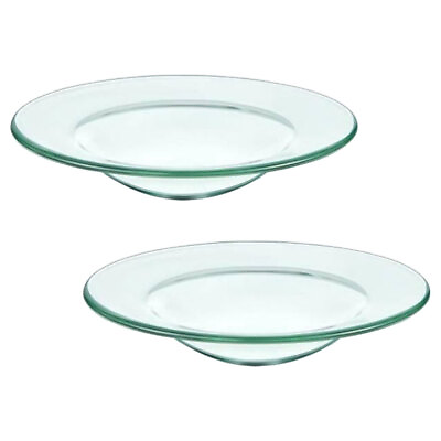 #ad 2 Pcs Candle Warmer Plate Essential Holder Dish Tray $11.30