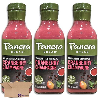 #ad Cranberry Champagne Vinaigrette Salad Dressing by Panera 12 Ounce Pack of 3 $27.99
