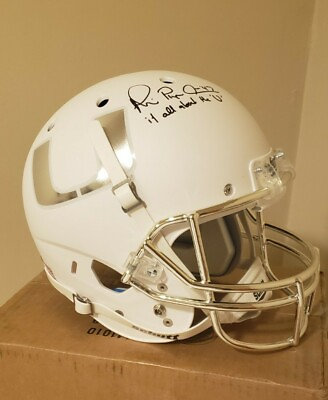 #ad #ad Michael Irvin White Chrome Miami Hurricanes Autographed Replica Full Helmet $325.00
