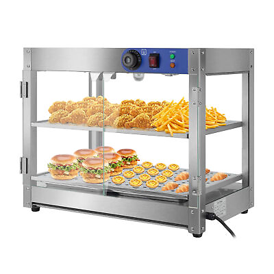 #ad 2 Tier 110V Food Warmer 800W Commercial Food Warmer Display Electric Countertop $301.49