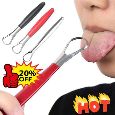 #ad #ad Tongue Scraper Cleaner Stainless Steel Bad Breath for DentalOral Care Tool = $1.15