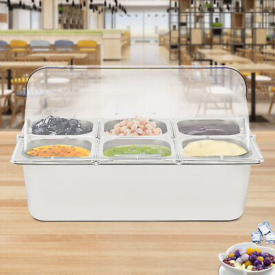 #ad For Fruit Beef Party Buffet Cooling Ice Food Dishes Display Plate Case With Lid $147.00