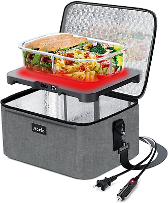 #ad Portable Oven 12V 24V 110V Car Food Warmer Portable Mini Oven Personal Microwa $43.08