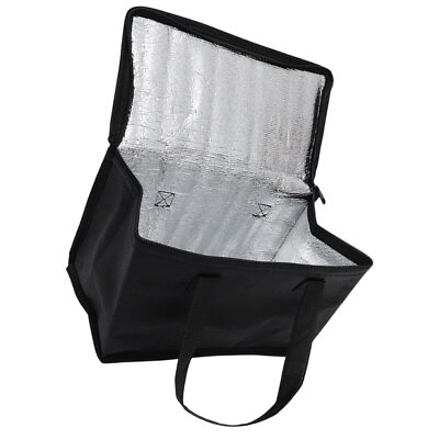 #ad 1PC folding thermal pouch takeout food bag with zipper insulated groceries bag $8.38