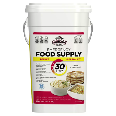 #ad Augason Farms Deluxe Emergency 30 Day 1 Person Food Supply Kit 20lbs $99.99