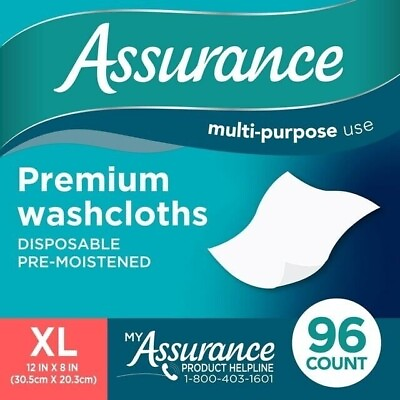 #ad #ad Assurance Premium Disposable Washcloths XL 96 Count $8.42