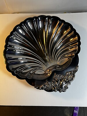 Vintage Wallace Baroque Shell Shape Serving Dish Silver plate 272 $18.88