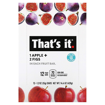 #ad Fruit Bar 1 Apple 2 Figs 12 Bars 1.2 oz 35 g Each $24.04