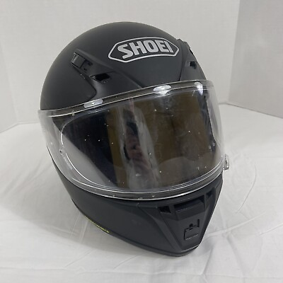 #ad USED Shoei Sz S 55 56cm RF SR Motorcycle Helmet Matte Black Pinlock Face Shield $224.99