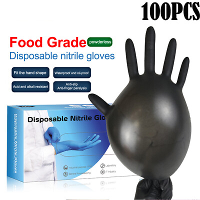#ad Gloves Nitrile Waterproof Work Gloves Mechanical Chemical Food Disposable Gloves $19.61