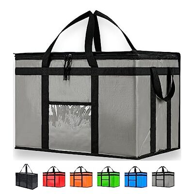 #ad Insulated Cooler Bag and Food Warmer for Food Delivery amp; 3X Large PRO 1 Grey $51.38