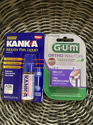 Kanka mouth pain liquid and brace wax $9.99