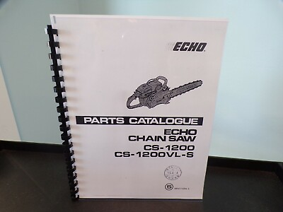#ad echo cs 1200 cs 1200vls Chainsaw Parts catalog manual $8.00