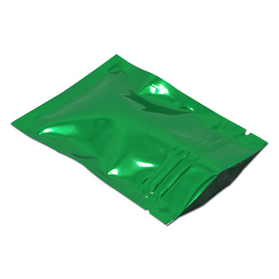#ad 100X Green Smell Proof Foil for Zip Bags Food Lock Seal Aluminum Mylar Pack $11.65