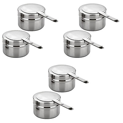 #ad DOITOOL 6Pack Stainless Steel Fuel Holders Chafing Fuel Holders with Cover ... $46.25