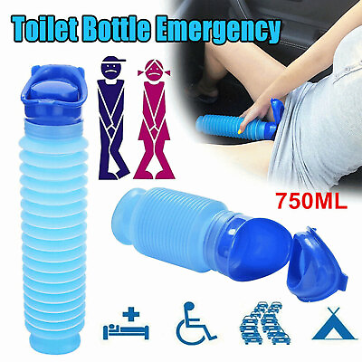 Male Female Portable Urinal Travel Camping Car Toilet Pee Bottle Emergency Kit $7.55