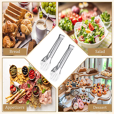 #ad Serving Tongs 7Inch Buffet Tongs Stainless Steel Food Tong Small Serving U 6Pcs $14.45