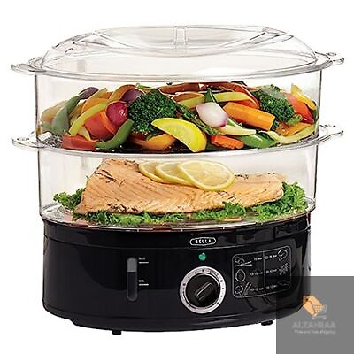 #ad Electric Food Steamer Cooker Healthy Vegetable Steaming Pot Stackable Baskets $51.57