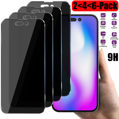 For iPhone 14 Pro Max 14 Anti spy Privacy Screen Protector Tempered Glass Guard $8.99