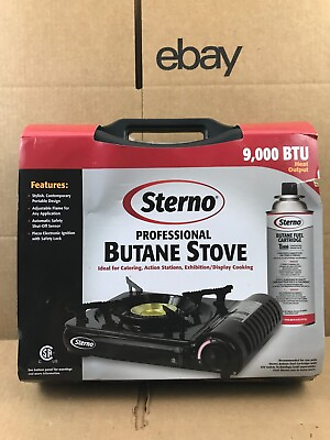 Sterno Professional Butane Stove 9000 BTU Piezo Electronic Ignition $40.24