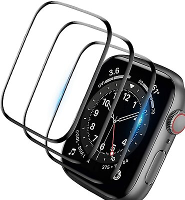#ad #ad 3 Pack For Apple Watch 8 7 6 5 4 3 SE Full Screen Protector iWatch 38 42 40 44mm $4.45
