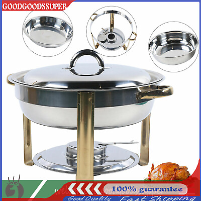 #ad 4L Silver Stainless Steel Chafing Dish Food Insulation For Catering amp; Parties $24.00