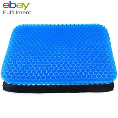 Gel Seat Cushion Double Pressure Relief with Non Slip Cover Breathable Design $13.99