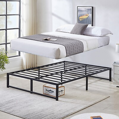 Vecelo 14 Inch Bed Frame Metal Platform Twin Full Queen King Size Slats Support $89.95