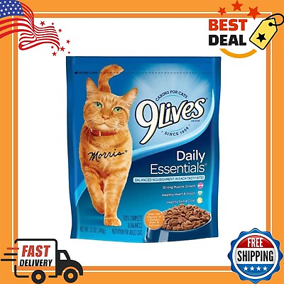 #ad 9LivesDaily Essentials Food for Small Breeds Cats Chicken 12 Oz $10.96
