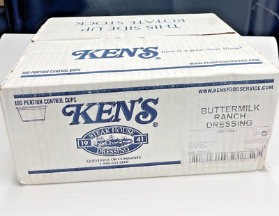 #ad NEW SEALED Ken#x27;s Buttermilk Ranch Dressing 100 Cups EXP 10 23 $64.98