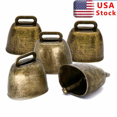 #ad #ad 5PCS Cow Horse Sheep Grazing Copper Cattle Farm Animal Copper Loud Brass Bells $11.39