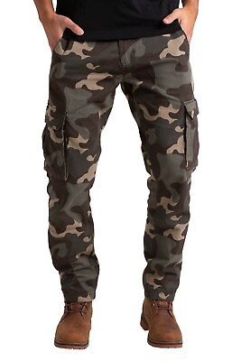 Mens Military Camo Cargo Trouser Casual 100%Cotton Utility Multi Color Work Pant $20.69