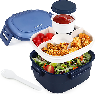 #ad Superior Salad Container for Lunch to Go Large 55 Oz Bowl with 4 Compartmen... $16.99