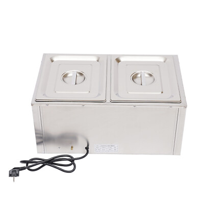 #ad 2 Pan Food Warmer Buffet Table Steamer Wet Heat Countertop Commercial 2*10L 850W $88.70