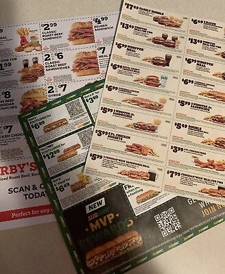 #ad 🍔 Subway Arby#x27;s and Burger King COUPONS Fast Food Deals Expire 4 28 24 🍟 $3.99