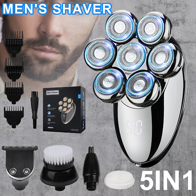 #ad #ad 7D 5 in 1 Shaver Cordless Hair Trimmer Bald Head Razor Electric For Men Wet Dry $21.73